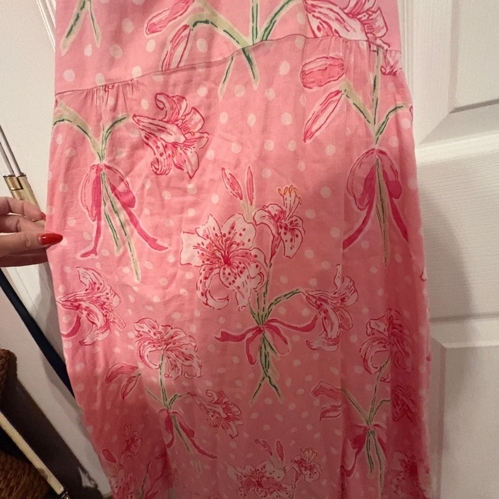 VINTAGE Lilly Pulitzer Pink Halter Dress - Picture 5 of 7
